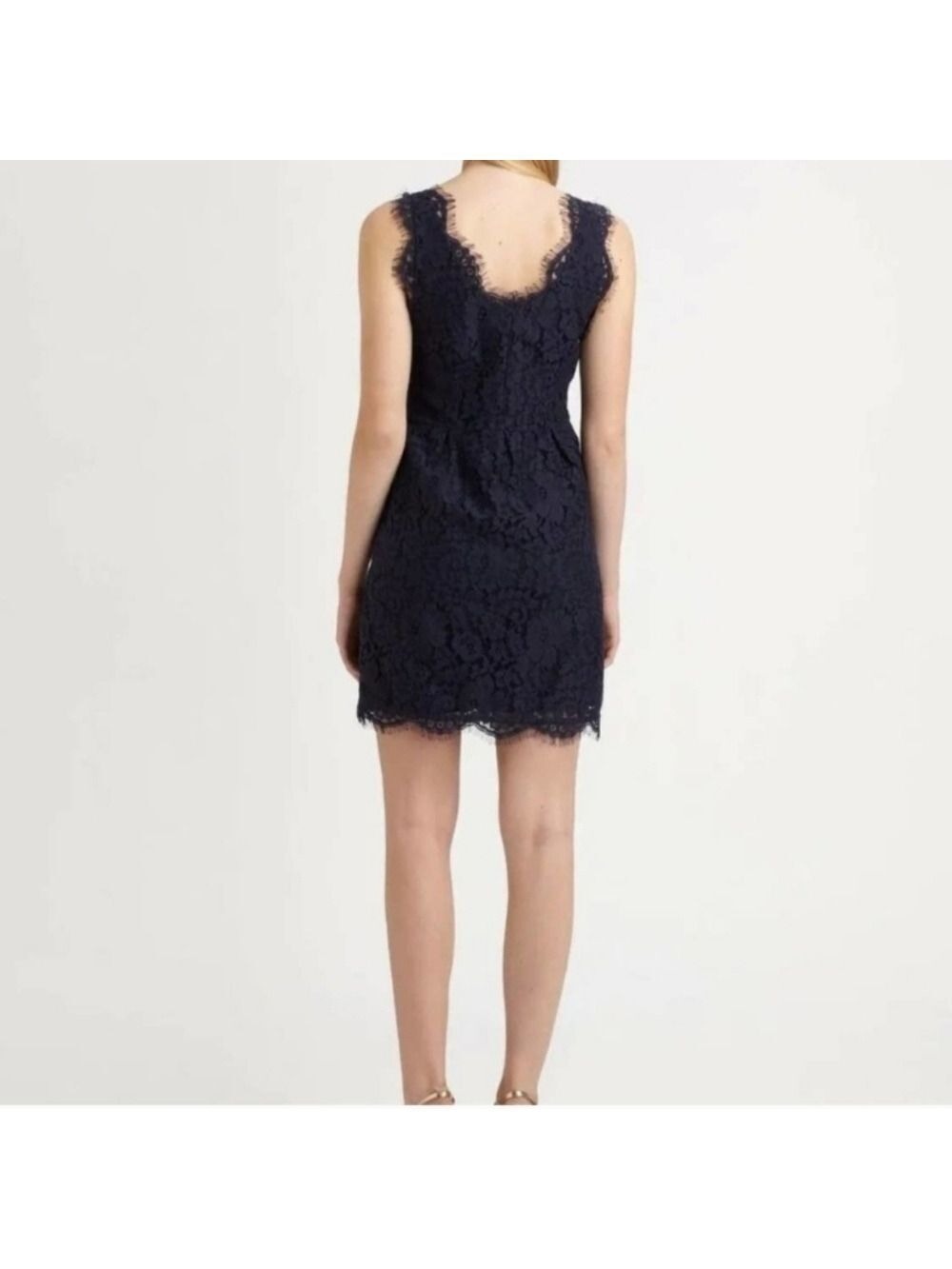 Joie Rori Black and Royal Blue Lace Sleeveless Sheath Dress Size XS - Picture 3 of 8